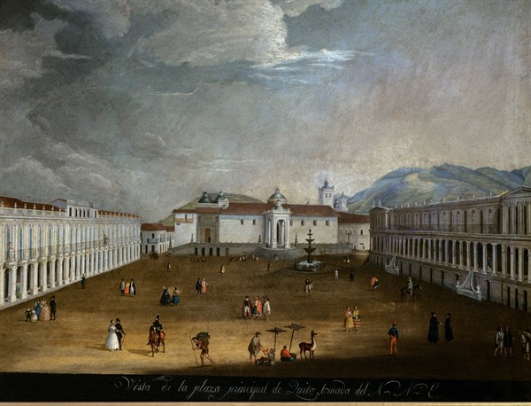 Vue de la place de Quito