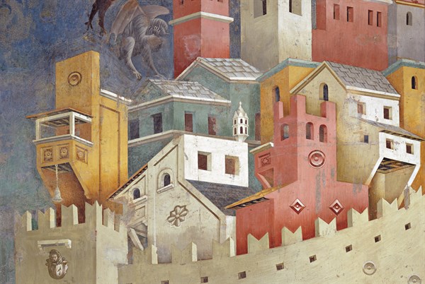 Giotto, Saint François chasse les démons d'Arezzo (détail)