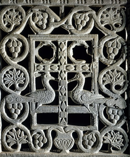 Panneau décoratif du chancel de la basilique San Apollinare Nuovo à Ravenne