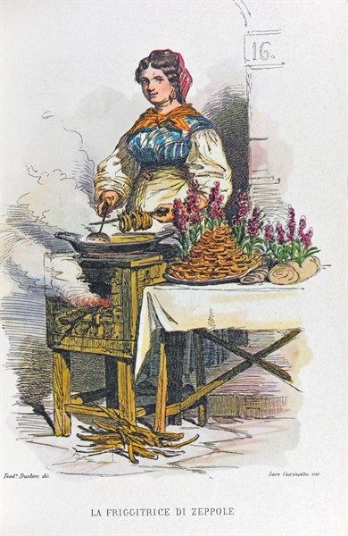 Petit métier de Naples : La friteuse de zeppole