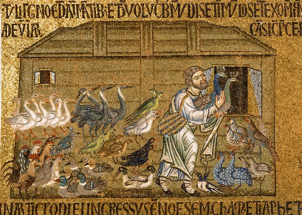 Embarquement des oiseaux dans l'Arche de Noé
