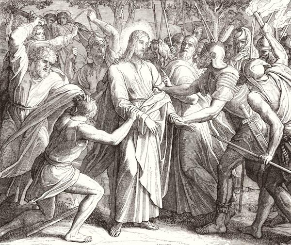 Carolsfeld, Jésus arrêté par les soldats dans le jardin des oliviers