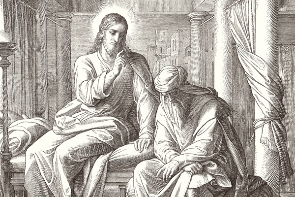 Carolsfeld, Jésus dans la maison de Nicodème (détail)