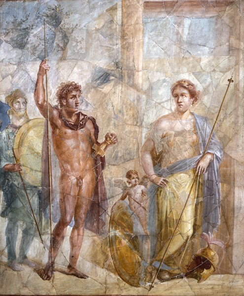 Mariage d'Alexandre le Grand avec Roxane, fresque de Pompéi