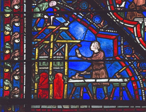 Stained glass window of the Chartres Cathedral