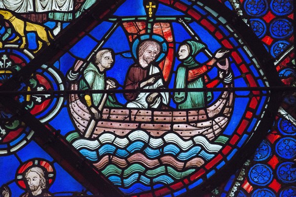 Stained glass window of the Chartres Cathedral