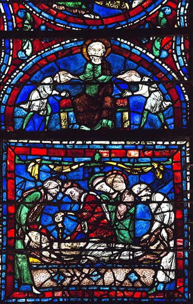 Stained glass window of the Chartres Cathedral