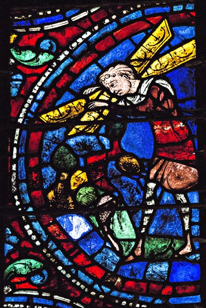 Stained glass window of the Chartres Cathedral