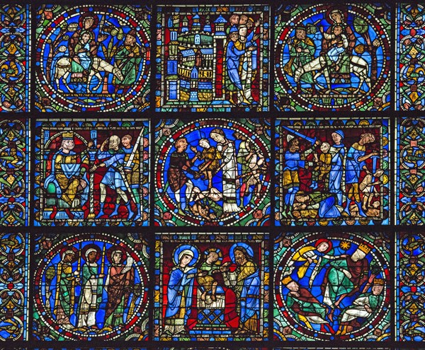 Vitrail de l'enfance et de la vie du Christ (vitrail de Chartres)