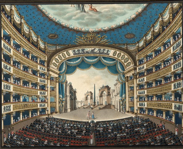 Intérieur du théâtre San Carlo à Naples
