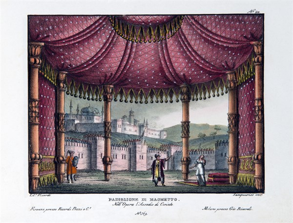 Set for the opera ‘Le siège de Corinthe’ by Rossini