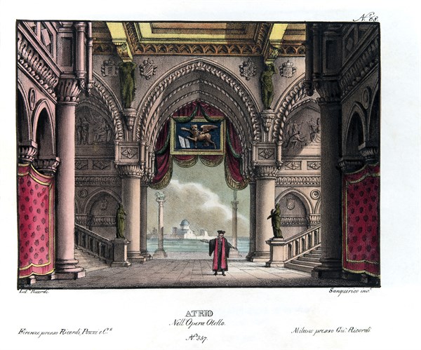Set design for Rossini's opera ‘Otello
