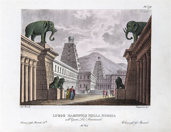 Set design for Rossini's opera ‘Semiramide'