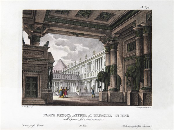 Set design for Rossini's opera ‘Semiramide'