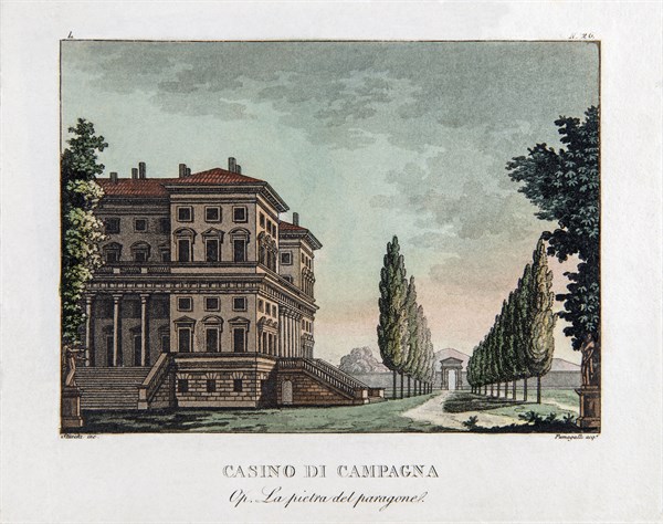 Set design for Rossini's opera ‘La pietra del Paragone'