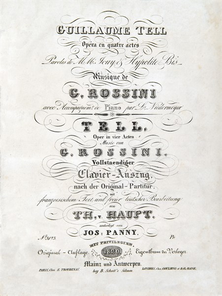 Frontispiece to the libretto of ‘William Tell’ by Rossini
