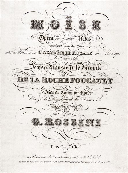 Frontispiece to the libretto of Rossini's "Moses