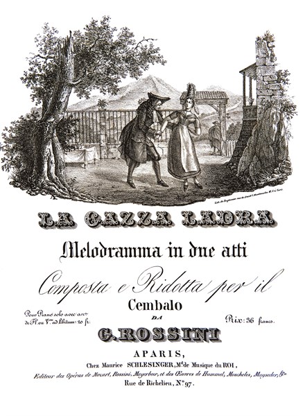 Frontispiece to the libretto of Rossini's ‘La Gazza Ladra'