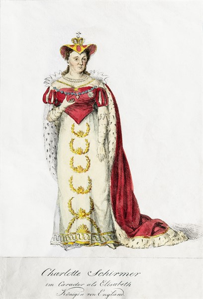 Charlotte Schirmer in the role of Elisabeth in Rossini's opera ‘Elisabetta, regina d'Inghilterra’