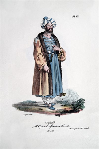 Stage costume for the character of Omar in Rossini's ‘Le Siège de Corinthe’