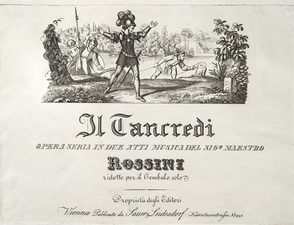 Frontispiece to the libretto of Rossini's ‘Tancredi'