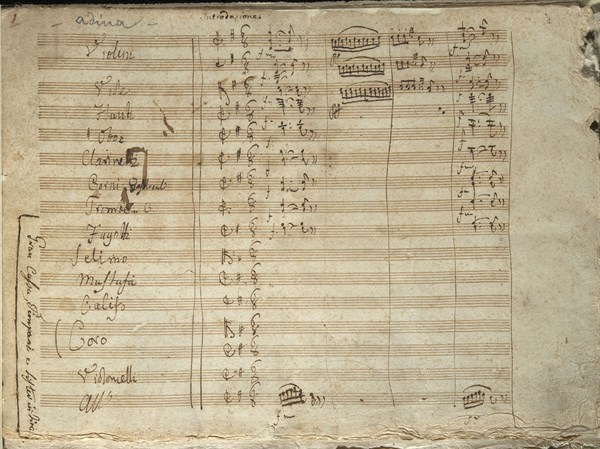 Score of Rossini's opera ‘Adina'