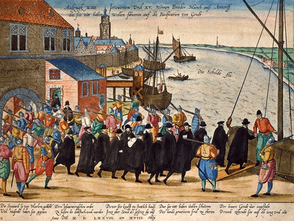 Hogenberg, Expulsion of the Jesuits from Antwerp in 1578