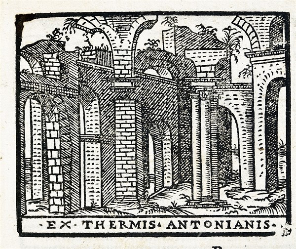 Ex Thermis Antonianis : ruines des Thermes d'Antonin le Pieux à Rome