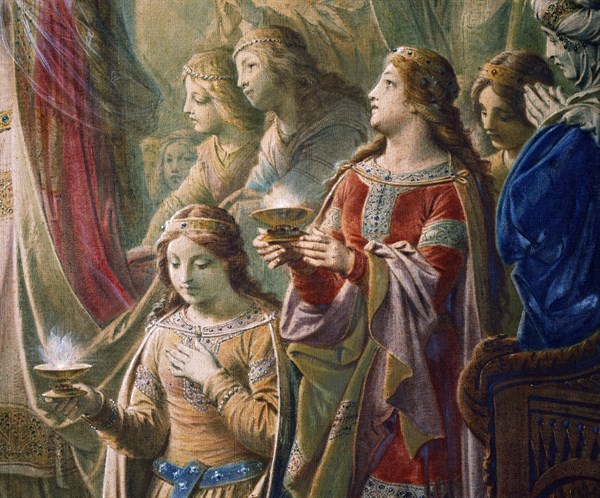 August von Heckel, Le Miracle du Saint Graal (détail)