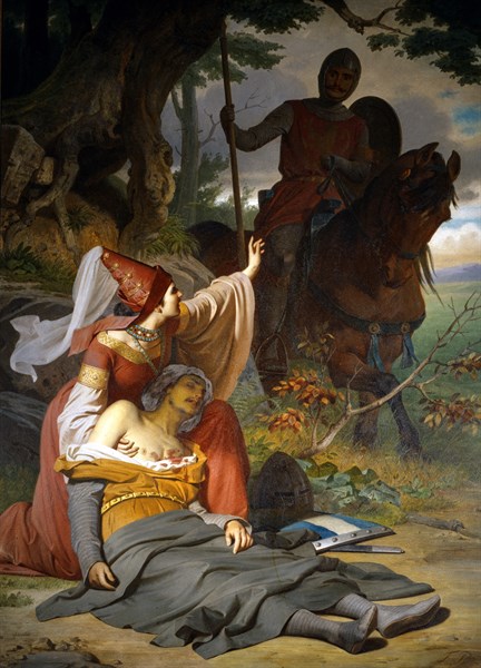 August Spiess, Gawan rencontre Gréoréas, chevalier blessé, et son amie