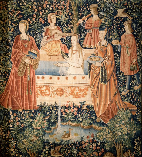 La tenture de la Vie Seigneuriale : Le Bain