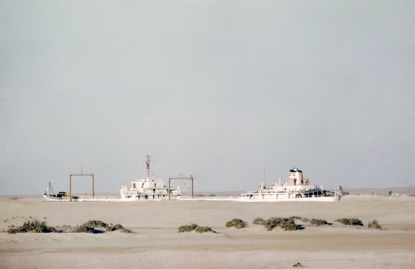 Crossing the Suez Canal, 1958