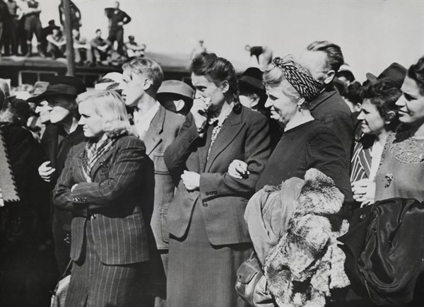 The German population confronted with the horror of the Buchenwald camp, 1945
