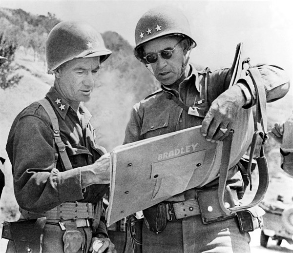 American Generals confer in Sicily (July 23, 1943)