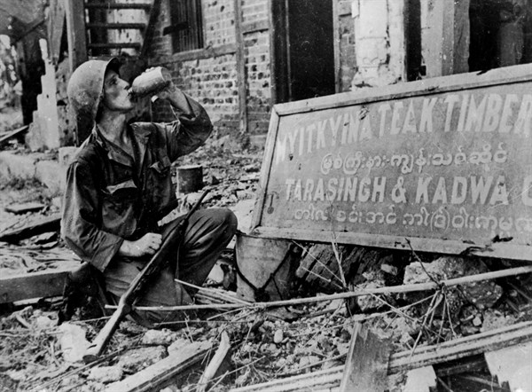 American sergeant in Myitkyina,  August 4, 1944