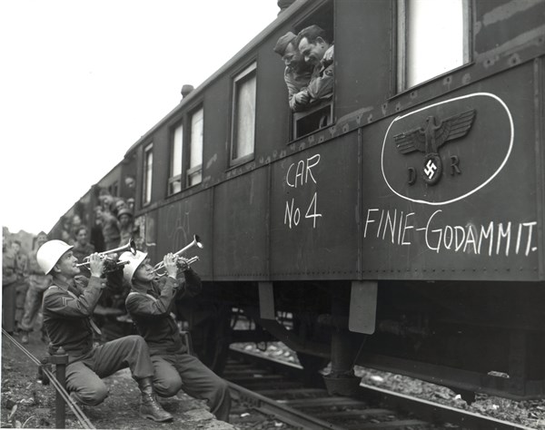 American soldiers start their journey home  near Fulda, May 22, 1945