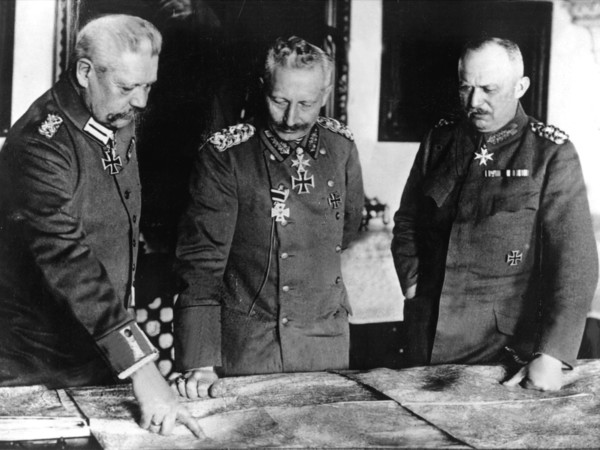 Paul von Hindenburg, Emperor Wilhelm II. and Erich Ludendorff
