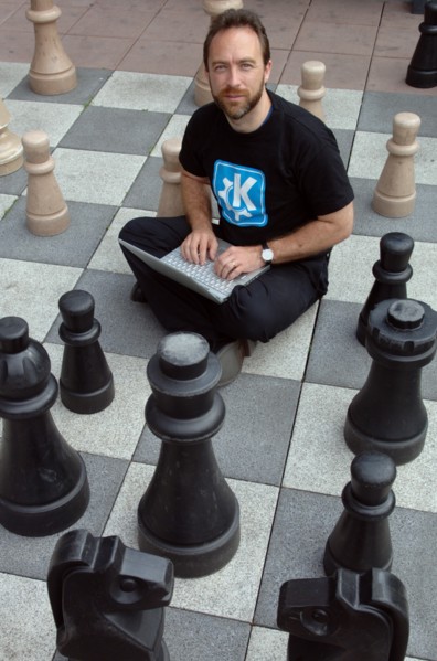 Jimmy Wales, Schöpfer der Internet-Enzyklopädie "Wikipedia"...