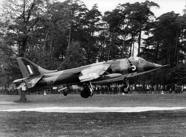 Harrier airplane of British army in Germany