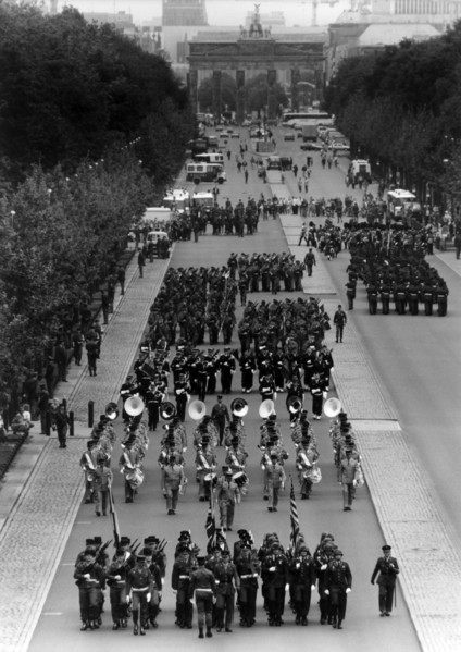 Last military parade of western Allies in Berlin