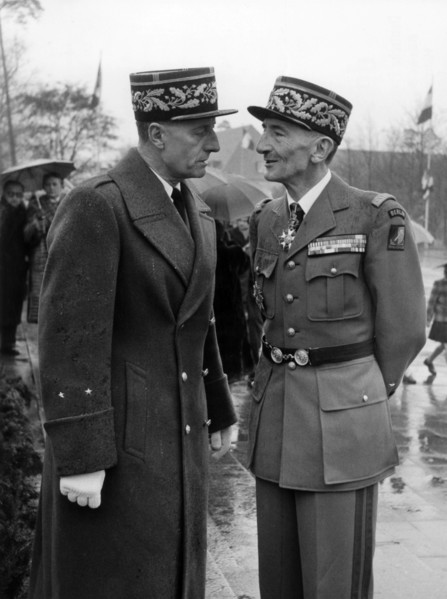 The French military governor of Berlin Manceaux-Demiau is given an official farewell with a parade