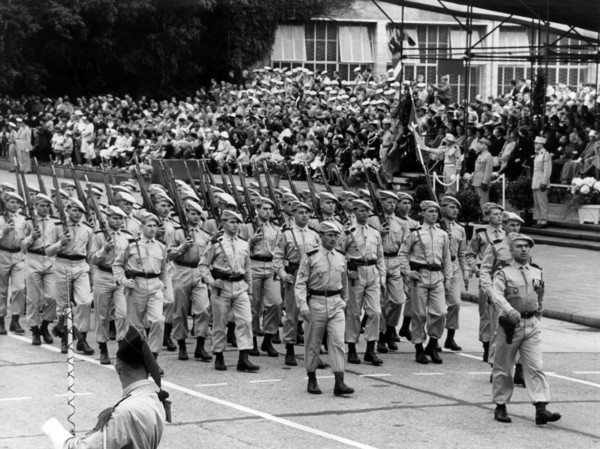Military parade on French national day in Berlin