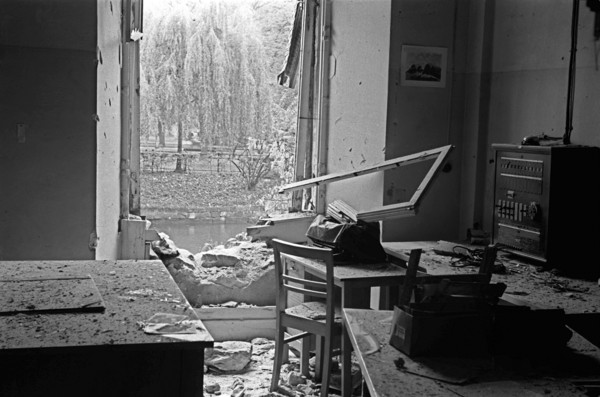 Bomb attack on de-Nazification court 1946