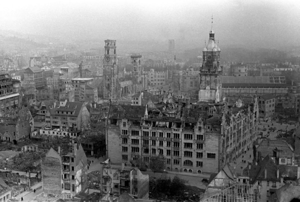 Post-war era - destroyed Stuttgart