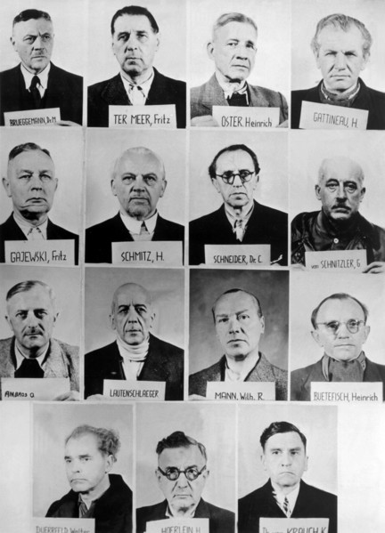 Nuremberg IF-Farben Trial - the accused