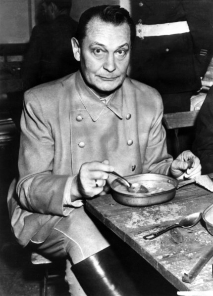 Hermann Göring at Nuremberg Trial 1945