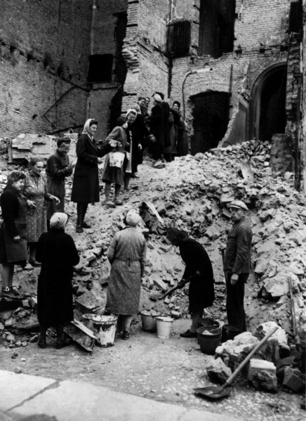 Post-war era - Trümmerfrauen ("rubble women")