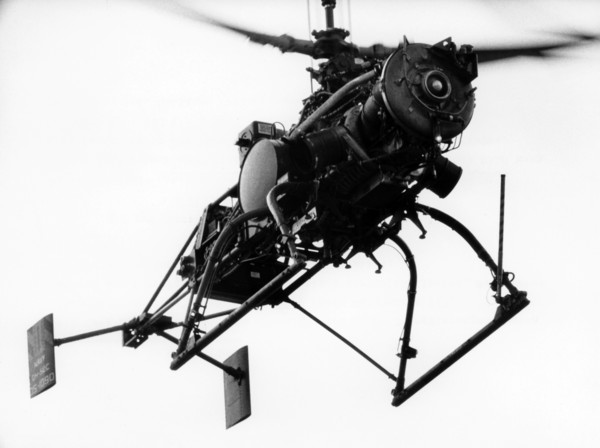 Unmanned helicopter during NATO exercise in North Sea