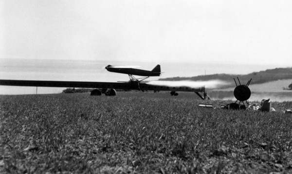 Remote-controlled plane during an air defence training of the US army