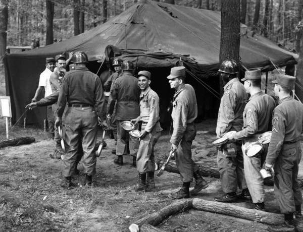 US troop transport taking a break before trip to Berlin through Soviet zone